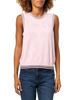 Chic Women's Sleeveless Sweater with Elegant Embroidery - Perfect for Layering!